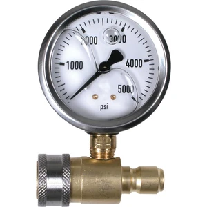 Manómetro de conexión rápida Valley Industries, 5.000 PSI, 3/8 pulgadas - Imagen 1 de 5