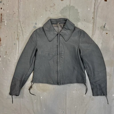 Vintage German Navy Submarine Leather Jacket Beckumer Lederwork 1986 Size Medium - Image 1 of 4