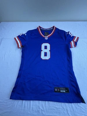 Camiseta de fútbol Nike On Field New York Giants Daniel Jones #8 mujer pequeña nueva Foto 1 de 4
