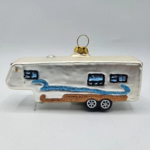 Fifth Wheel 5th RV Travel Trailer Camper Glass Christmas Tree Ornament Bonner  - Picture 1 of 9