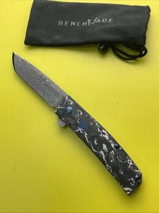 Benchmade Gold Class Tengu Flipper 601-211 Damasteel & Marbled Scales #2071 - Picture 1 of 18