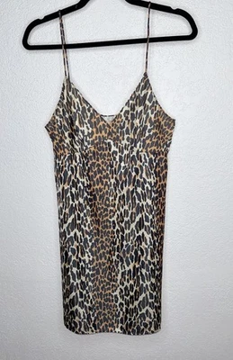 Sexy vestido de noche Vanity Fair vintage animal guepardo nailon lencería mediana F1 Foto 1 de 4