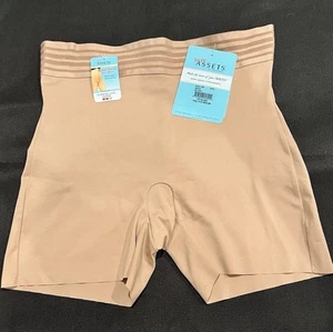 ASSETS By Spanx Tummy Taming Girl Short Color- Sand NWT Mid Thigh Sz 1X - Picture 1 of 7