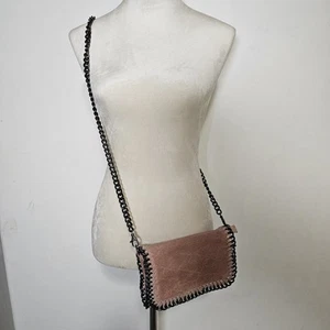 Borse in Pelle Metallic Silver Chain Snake Crossbody Bag, Made in Italy - Picture 1 of 8