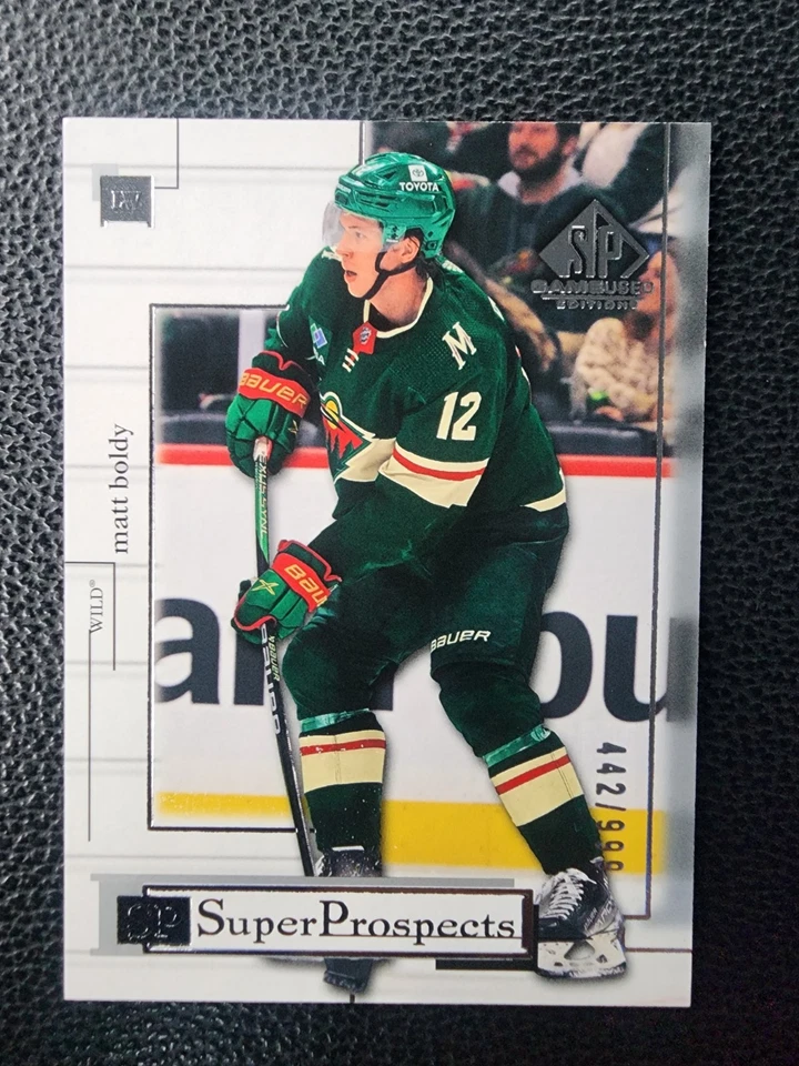 2022-23 SP Game Used #RC-3 Matt Boldy (RC) -Super Prospects /999- Wild - Image 1 of 2