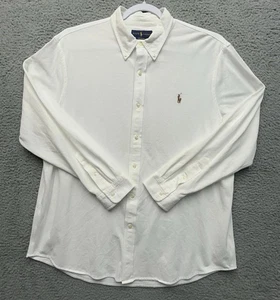 POLO RALPH LAUREN Strick Oxford Hemd XXL weiß klassisch Button Down Langarm - Bild 1 von 12