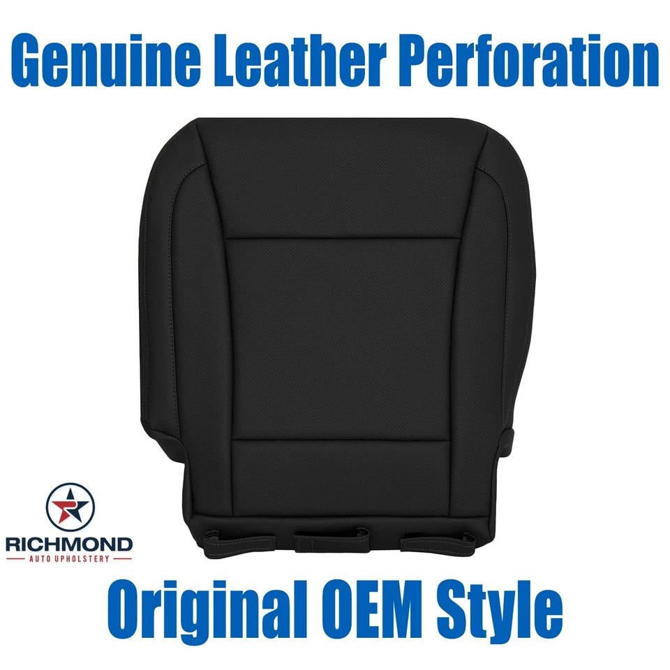 Cubierta de asiento de cuero genuino negra para Hyundai Genesis 2012 - parte inferior del lado del conductor Foto 1 de 4