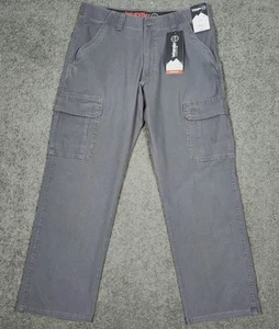 Men's Cargo Pants 32x30 Wrangler Straight ATG Aspen Gray Outdoor Flat Front - Picture 1 of 13