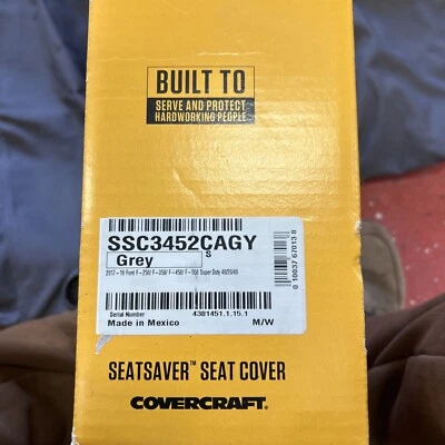Capas de assento dianteiro Carhartt SSC3452CAGY 2017-2018 para Ford Super Duty F450 F550 - Imagem 1 de 3