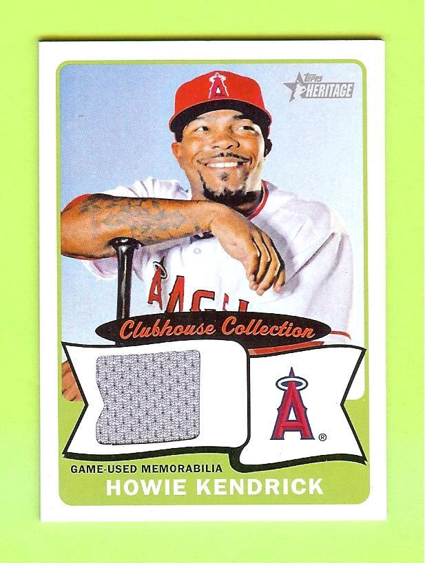 2014 TOPPS HERITAGE "CLUBHOUSE COLLECTION" HOWIE KENDRICK JERSEY - ANGELS - Image 1 of 1