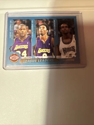 2001-02 Topps League Leaders Scoring Kobe, Shaq, Iverson, Carter Card #215 🔥 - Image 1 of 2