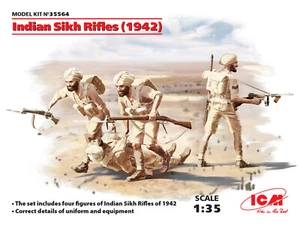 ICM 35564 - 1/35 Indian Sikh Rifles (1942) Segunda Guerra Mundial 1939-1945 Kit Modelo Escala - Imagen 1 de 4