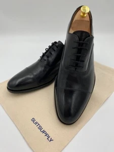 Herren Suitsupply Schuhe Schwarz Oxford-Schuhe Kalbsleder Größe EU43 UK9 US10 - Bild 1 von 14