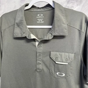 Camisa Polo Oakley Para Hombre XL 22.5x30 Gris Manga Corta Informal - Imagen 1 de 8