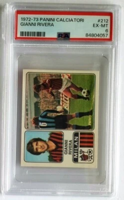 1972-73 帕尼 Calciatori Gianni Rivera #212 PSA 6  — 第 1/2 张图片