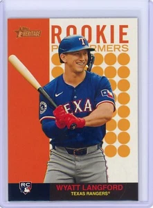 2024 Topps Heritage High Number - #RP-13 Rookie Performers Wyatt Langford (RC) - Picture 1 of 2