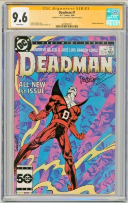 CGC SS 9.6 Deadman #1 SIGNED by Jose Luis Garcia Lopez 1986 / Batman Appearance - Image 1 of 2