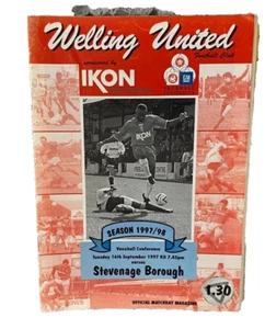 WELLING UNITED V STEVENAGE BOROUGH - VAUXHALL CONFERENCE - 16/9/1997 - Picture 1 of 1