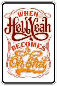 HELL YEAH sign Metal funny man cave house decor B240 - Picture 1 of 1