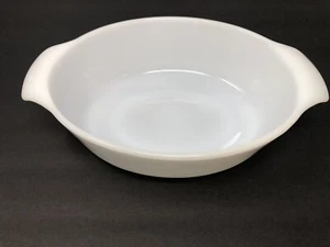 Casseruola vintage Anchor Hocking Fire King 1 1/2 quarto #433 ovale bianco massiccio usata in ottime condizioni - Foto 1 di 7