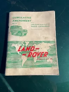 LandRover Serie kumulative Änderung 11 11a Teilekatalog Handbuch 1967 4656 - Bild 1 von 5