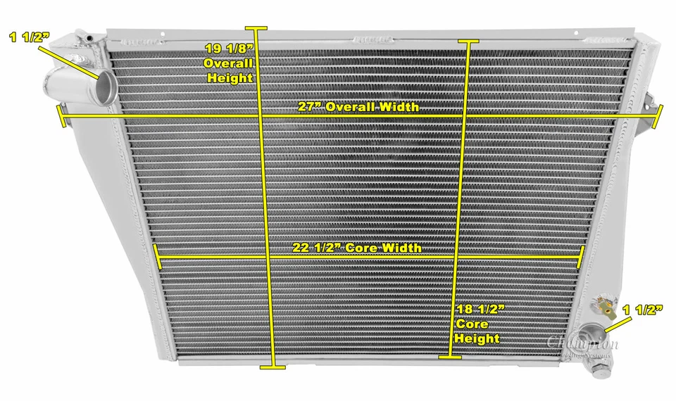2 Row Atom Champion Radiator for 1971 - 1973 BMW 3.0CS L6 - Image 1 of 4