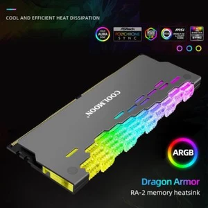 RA2 RAM Dissipatore di calore Dissipatore di calore ARGB per PC (Grigio) - Bild 1 von 7