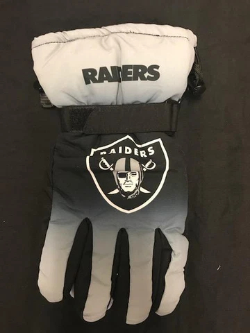 NFL Oakland Raiders Winter Gloves Gradient Big Logo Insulated Glove NEW Cover