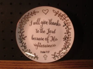 "Ich will dem Herrn danken" Psalm Ps 7,17 Erdbeerstraße religiöse Platte - Bild 1 von 3