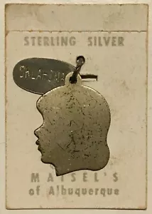 Girl Silhouette, Oklahoma Tag Charm Maisels of Albuquerque Sterling Silver - Picture 1 of 2
