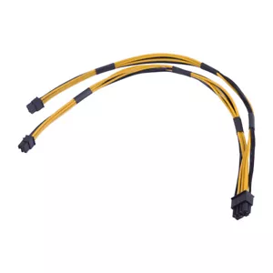 Dual Mini 6 Pin to 8 Pin Male PCI-E Power Cable Fit For Mac Pro Video Card A-B - Picture 1 of 3