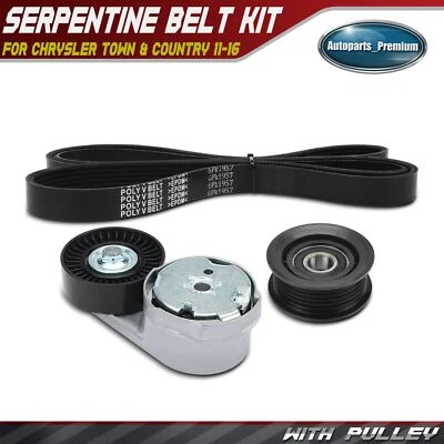 3x Serpentine Belt Drive Component Kit for Chrysler Town & Country 11-16 Dodge - Image 1 of 4