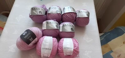 NEU! Wollpaket 450 g Lana Grossa Cotton Plus + Merino Uno flieder-lila - Bild 1 von 4