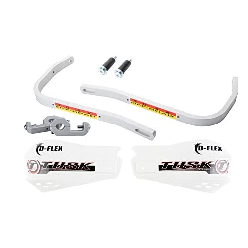 Tusk D-Flex Handguards with MX Shields White 1 1/8" Bar Mounts Foto 1 de 1