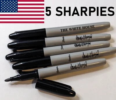 5x Donald Trump Sharpie President's Signature White House Sharpies Marker Black - Image 1 of 4