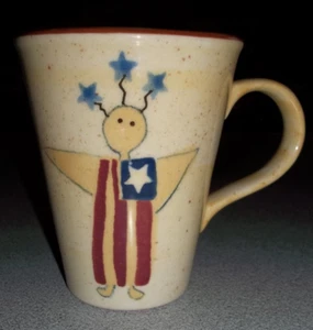 Hartstone Carlisle Patriotic Angel Tall Latte Mug 16 oz. Handpainted USA - Picture 1 of 7