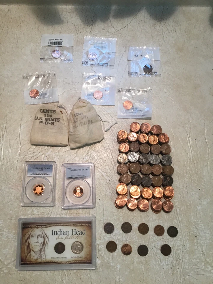 400 Shield Cent 2010 1995 PCGS PR69 1865 1862 8 ROLL 1920 1940 1950 1960 2Mint - Image 1 of 4