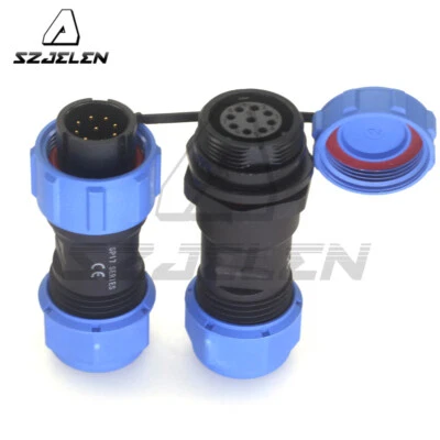 SP17 9Pin Panel Mount Waterproof Connector IP67,Electrical Cable Connectors - Image 1 of 4
