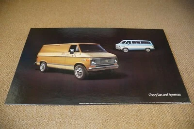 Nuevo de Lote Antiguo Chevrolet Van & SportVan Concesionario Sala de Exposición Piso Póster Obra de Arte OK GM Foto 1 de 4