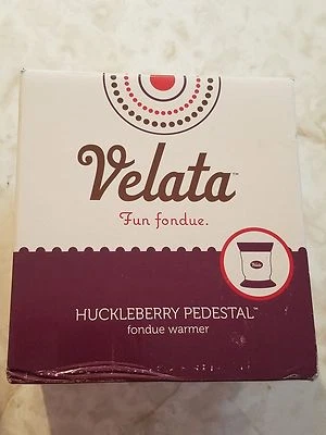 Velata Fun Fondue Huckleberry Púrpura Pedestal Fondue Calentador Nuevo en Caja Foto 1 de 4