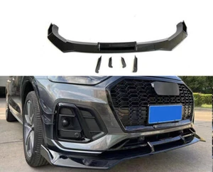 For 2021 Audi Q5 SUV ABS Gloss Black Front Bumper Lip Spoiler Splitter Mod ABT - Picture 1 of 4