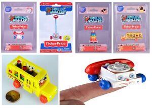 World Smallest Fisher Price Classic Chatter Phone Stack School Bus Ages 8+ Toy