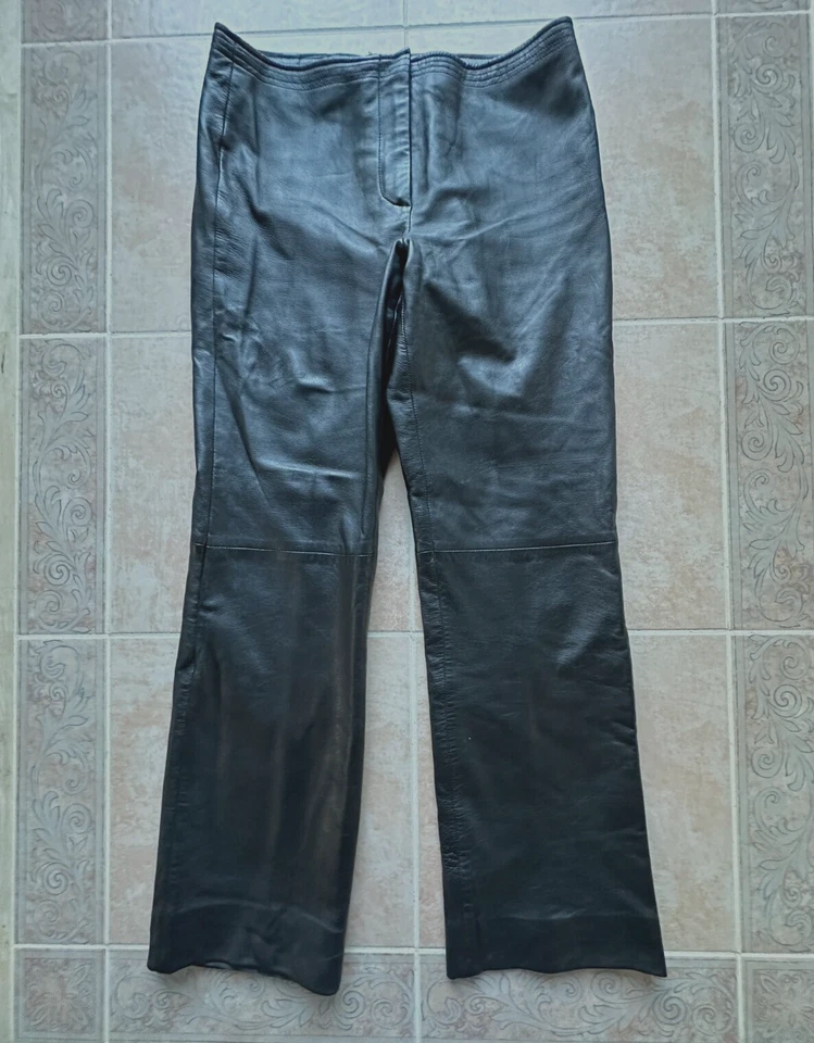 AK Anne Klein Leather Black  pants Women size 10 - Image 1 of 4