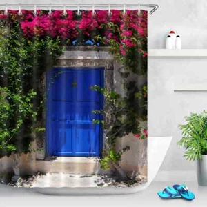 Gate Hidden Waterproof Bathroom Polyester Shower Curtain Liner Water Resistant - Imagen 1 de 8