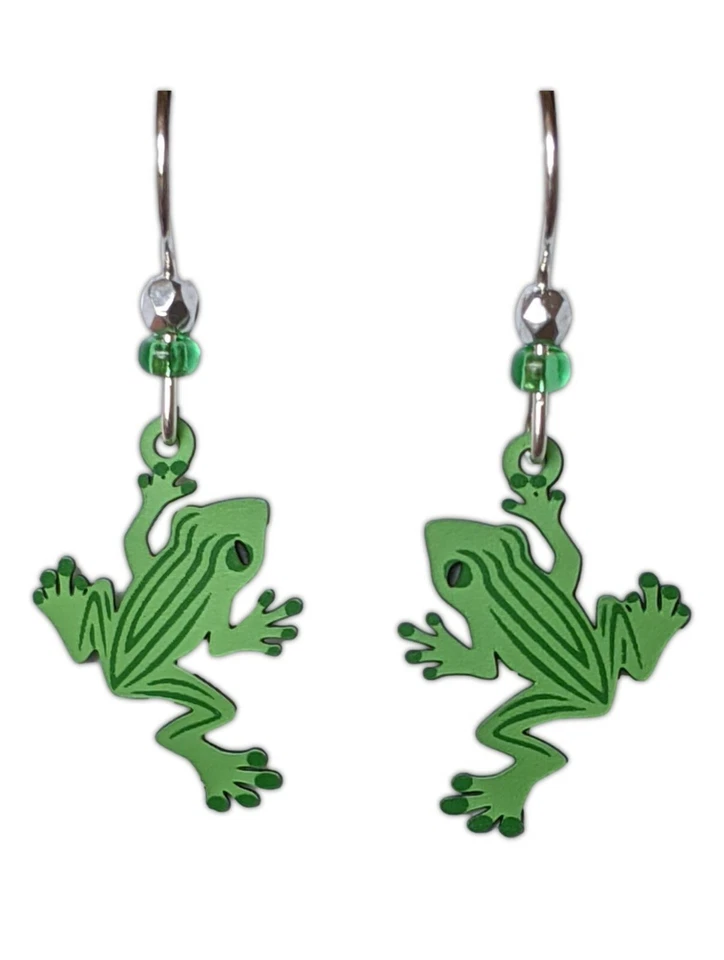 TREE FROG 低过敏性耳环,镀纯银,Sienna Sky 著 — 第 1/1 张图片