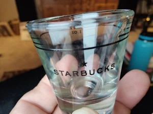 Starbucks 2006 Black Star Espresso 1 Oz Barista Shot Glass Anchor Hocking - Picture 1 of 5