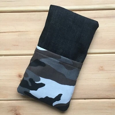 FOR HTC U12 LIFE / U12+ HANDMADE PHONE CASE FABRIC AND SMALL POCKET CAMOUFLAGE - Image 1 of 4