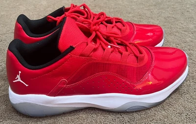 耐克 AIR JORDANS 11 厘米低,大学红色白色黑色男式 SZ-14 码 — 第 1/4 张图片