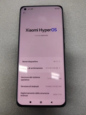 Smartphone Xiaomi Mi 11 5G 8+256Gb Dual Sim  Cosmic Black Versione Italiana - Immagine 1 di 4