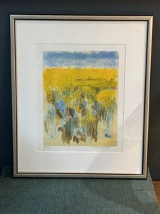 Natale Addamiano Ltd Print ‘Flowery Field’ Landscape 43/50 Framed Signed COA - Picture 1 of 11